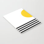 Midcentury Yellow Minimalist Sunset With Black Stripes Notebook Gallery Image 3