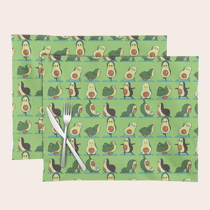 Avocado Yoga Placemat Gallery Image 1