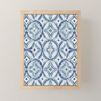 Boho Indigo Damask B Mini Art Print Gallery Image 1