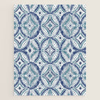 Boho Indigo Damask B Jigsaw Puzzle Gallery Image 1