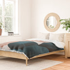 Blush & Blue Leaves Duvet Cover Gallery Image 2