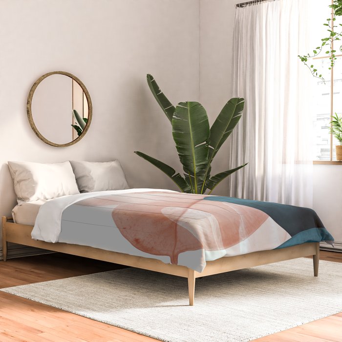 Blush & Blue Leaves Comforter Gallery Image 2