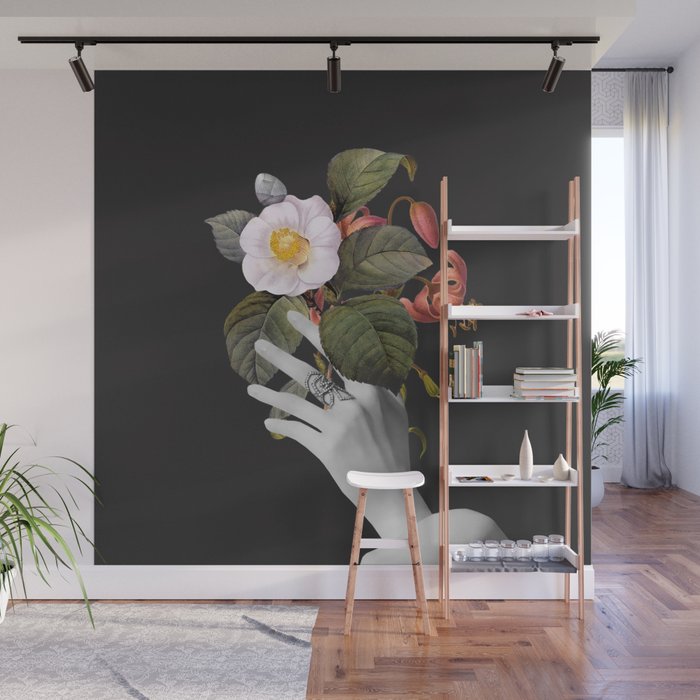 Hands With Flowers Wall Mural Gallery Image 1
