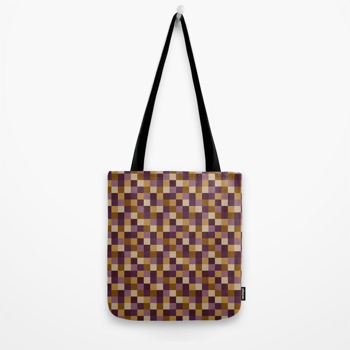 Bold Autumn Checks Pattern - Small XII Tote Bag Gallery Image 2