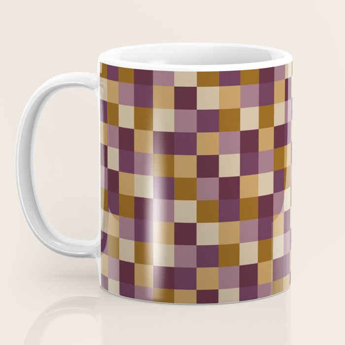 Bold Autumn Checks Pattern - Small XII Coffee Mug Gallery Image 3