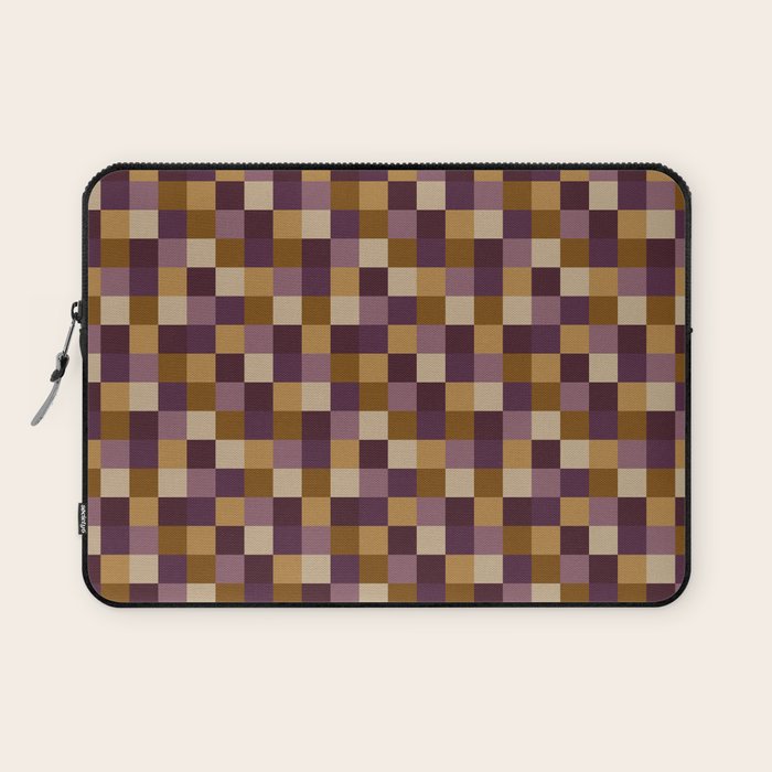 Bold Autumn Checks Pattern - Small XII Laptop Sleeve Gallery Image 1