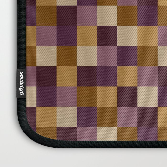 Bold Autumn Checks Pattern - Small XII Laptop Sleeve Gallery Image 3