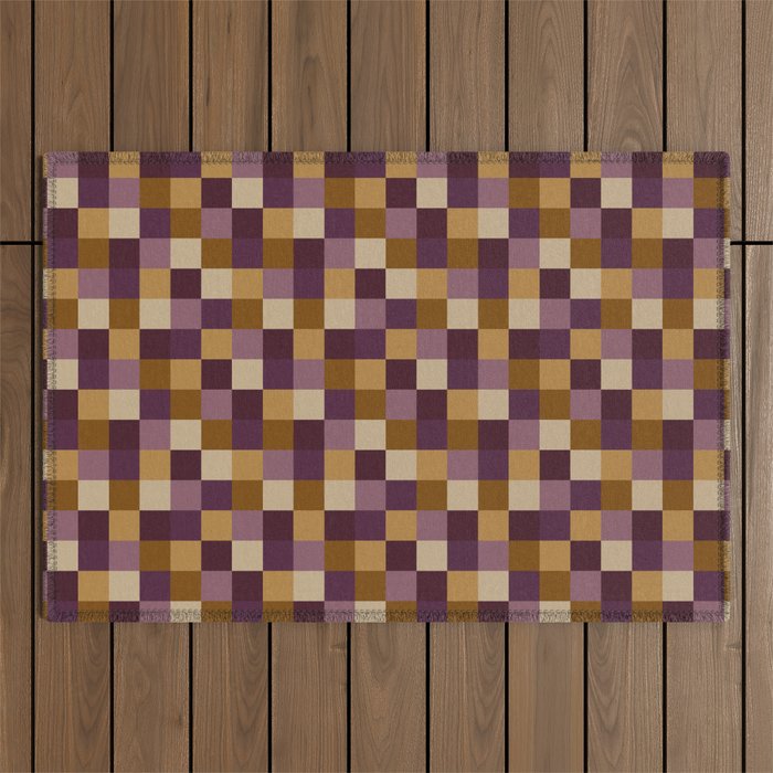 Bold Autumn Checks Pattern - Small XII Outdoor Rug Gallery Image 1