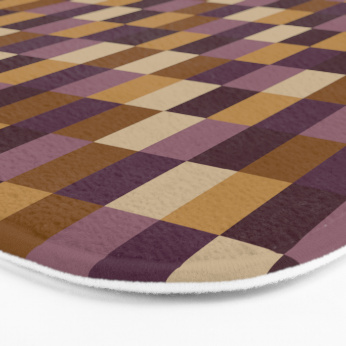 Bold Autumn Checks Pattern - Small XII Bath Mat Gallery Image 3