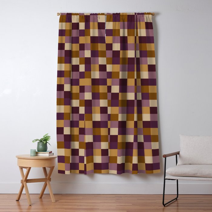 Bold Autumn Checks Pattern - Small XII Window Curtain Gallery Image 5