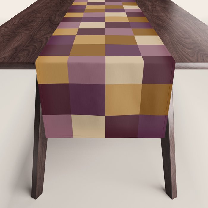 Bold Autumn Checks Pattern - Small XII Table Runner Gallery Image 1