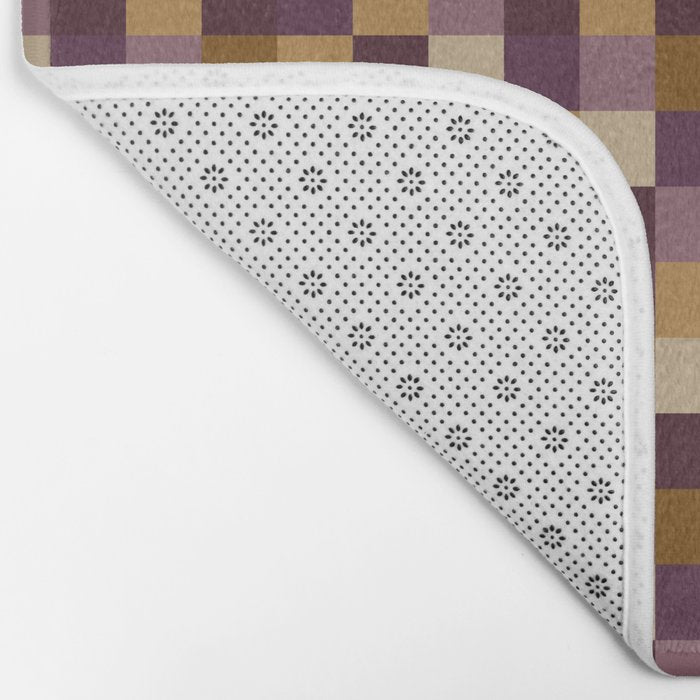 Bold Autumn Checks Pattern - Small XII Bath Mat Gallery Image 2