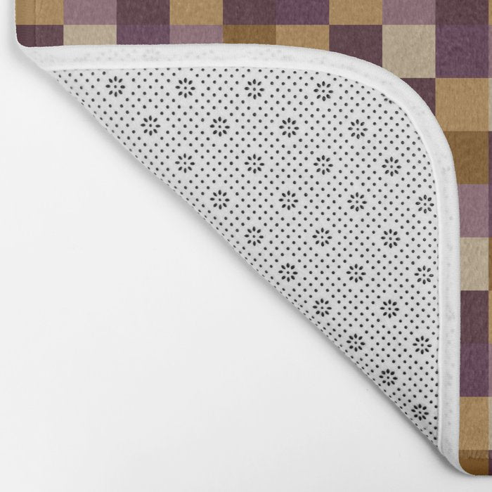 Bold Autumn Checks Pattern - Small XII Bath Mat Gallery Image 2