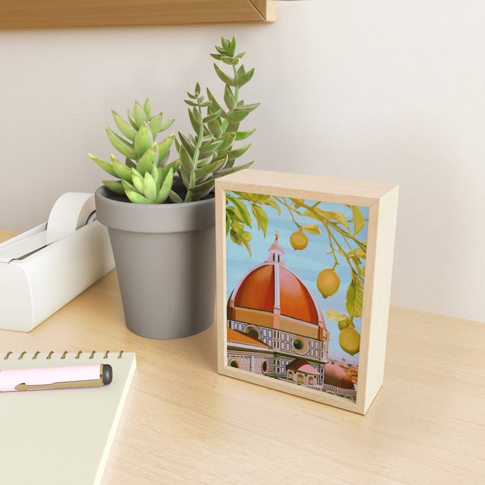Lemons Overlooking The Duomo in Florence Italy Mini Art Print Gallery Image 2