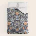 Beach thistle and shells dark navy Duvet Cover Gallery Image 6