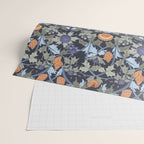 Beach thistle and shells dark navy Wrapping Paper Gallery Image 2