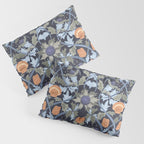 Beach thistle and shells dark navy Pillow Sham Gallery Image 3
