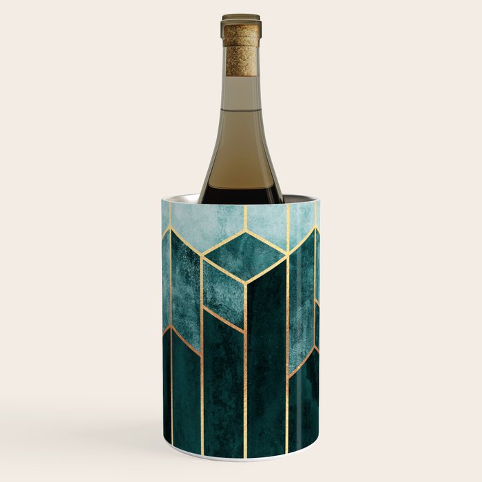 Teal Hexagons Wine Chiller Gallery Image 2