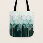 Teal Hexagons Tote Bag Gallery Image 1