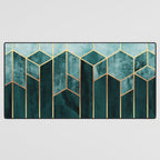 Teal Hexagons Desk Mat Gallery Image 3