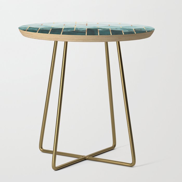 Teal Hexagons Side Table Gallery Image 1
