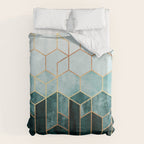 Teal Hexagons Duvet Cover Gallery Image 6