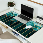 Teal Hexagons Desk Mat Gallery Image 2