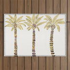 Mediterranean Palm Trees - Gold Palette Outdoor Rug Gallery Image 1