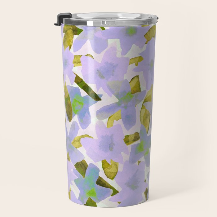 Lilac Watercolor Garden Travel Mug Gallery Image 3