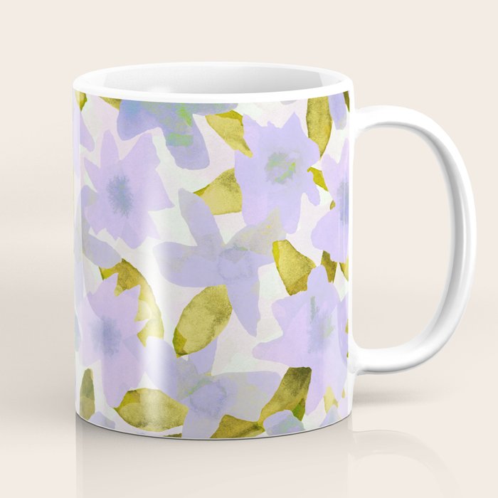 Lilac Watercolor Garden Coffee Mug Gallery Image 1