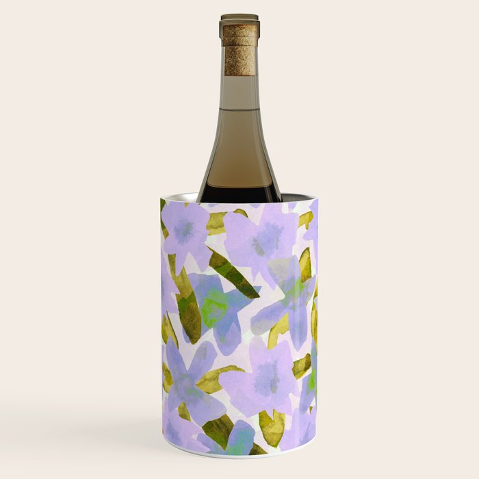 Lilac Watercolor Garden Wine Chiller Gallery Image 2