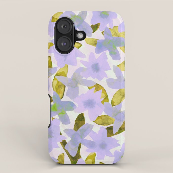 Lilac Watercolor Garden iPhone Case Gallery Image 1