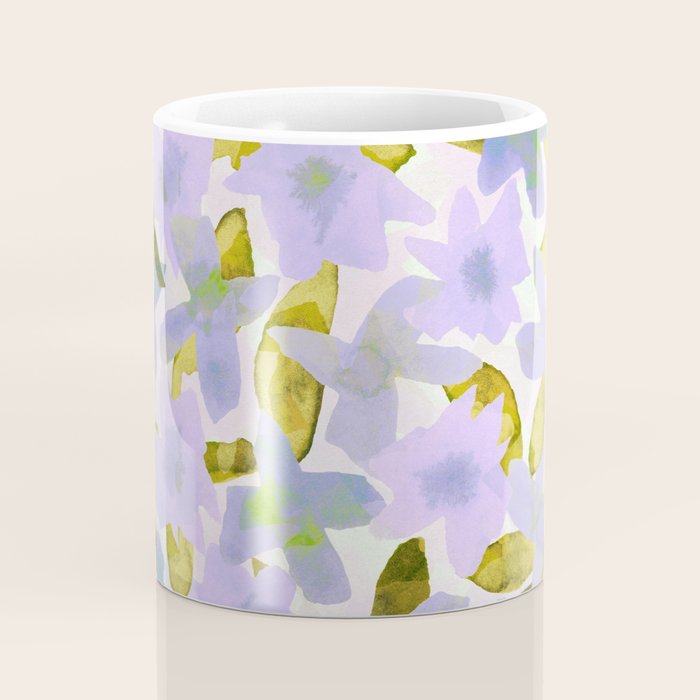 Lilac Watercolor Garden Coffee Mug Gallery Image 4