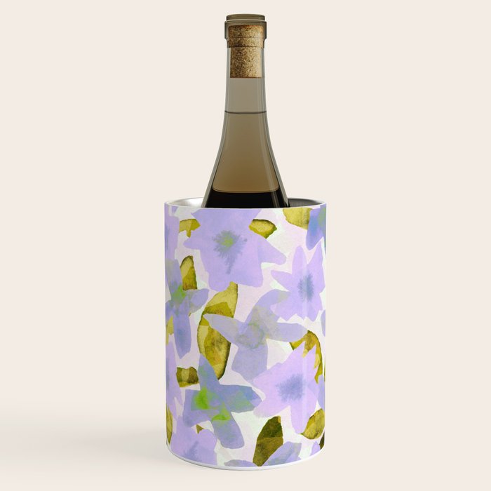 Lilac Watercolor Garden Wine Chiller Gallery Image 1