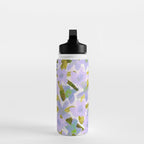 Lilac Watercolor Garden Water Bottle Gallery Image 3
