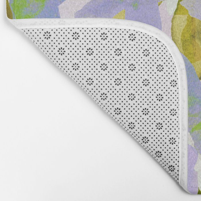 Lilac Watercolor Garden Bath Mat Gallery Image 2