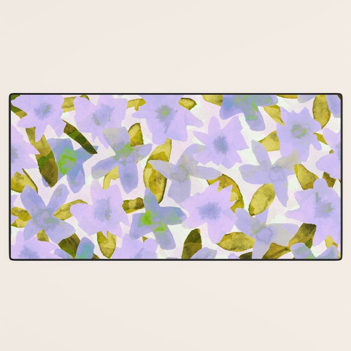 Lilac Watercolor Garden Desk Mat Gallery Image 3