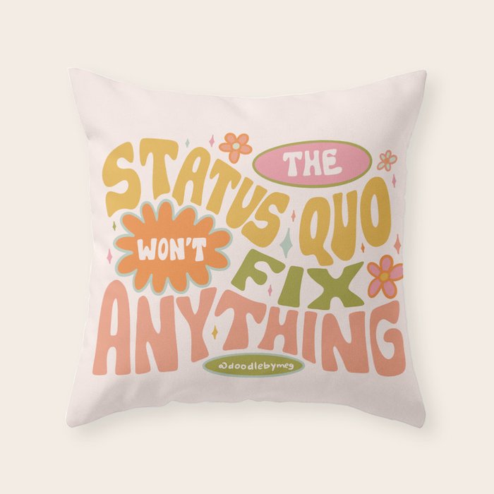 Status Quo Throw Pillow Gallery Image 6