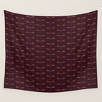Dragonfly Pattern III Dark Red Wall Tapestry Gallery Image 4