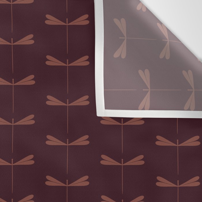 Dragonfly Pattern III Dark Red Wall Tapestry Gallery Image 3