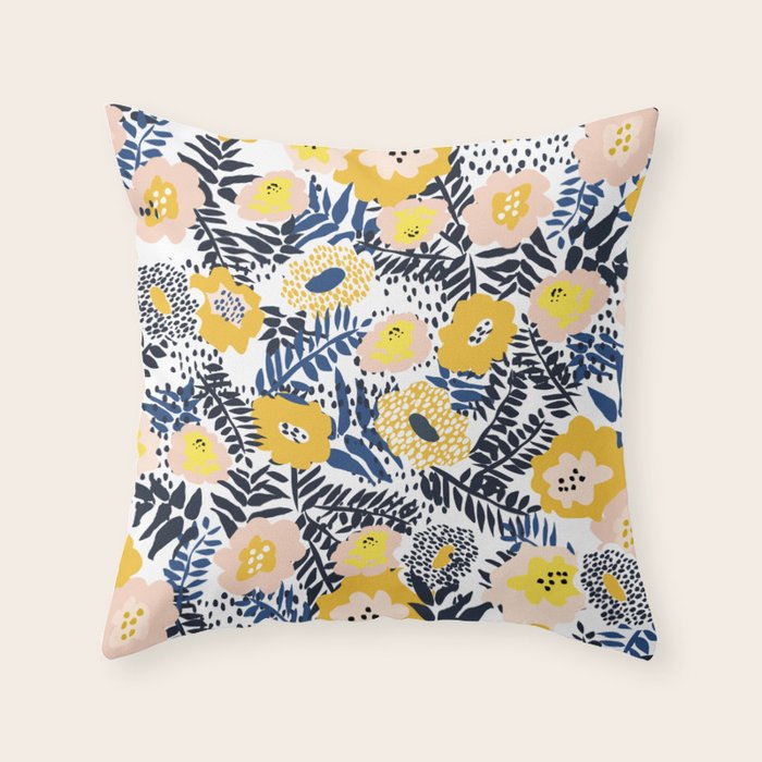 Happy life and fresh design: Summer greetings Throw Pillow Gallery Image 1