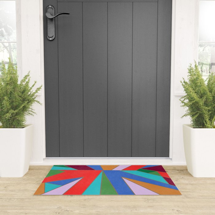 Abstract Geometric Welcome Mat Gallery Image 3