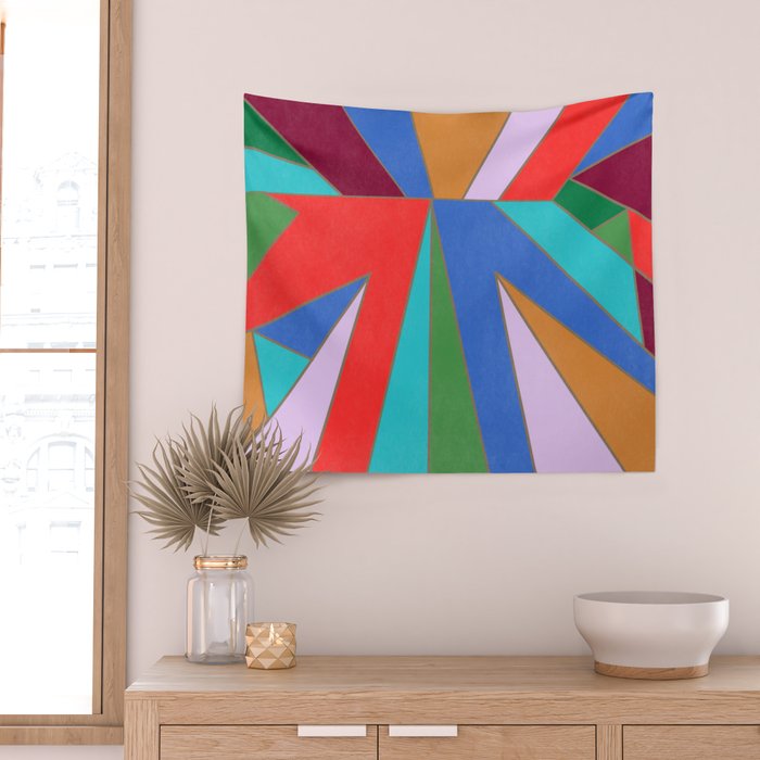 Abstract Geometric Wall Tapestry Gallery Image 2