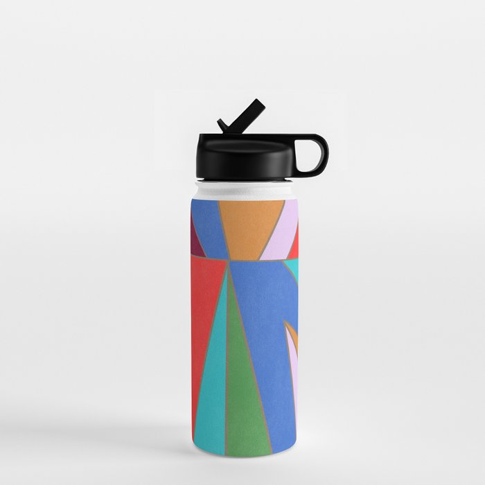 Abstract Geometric Water Bottle Gallery Image 1