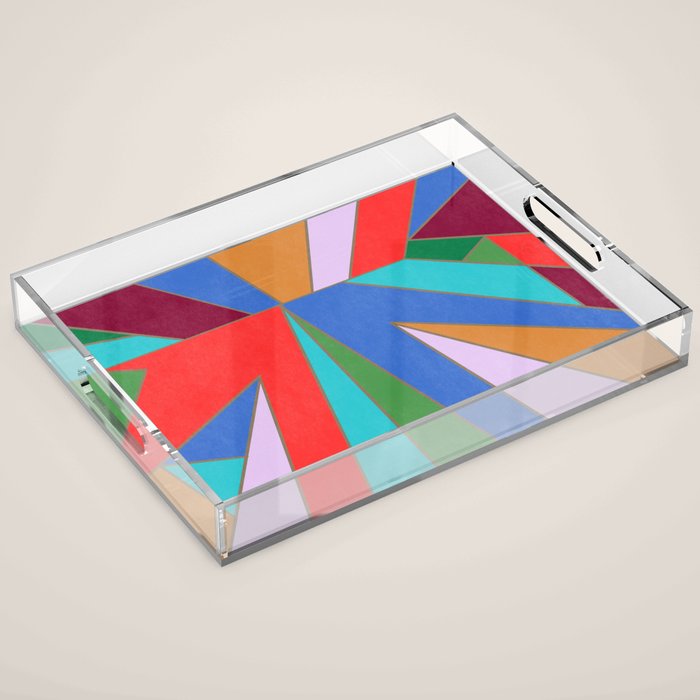 Abstract Geometric Acrylic Tray Gallery Image 1