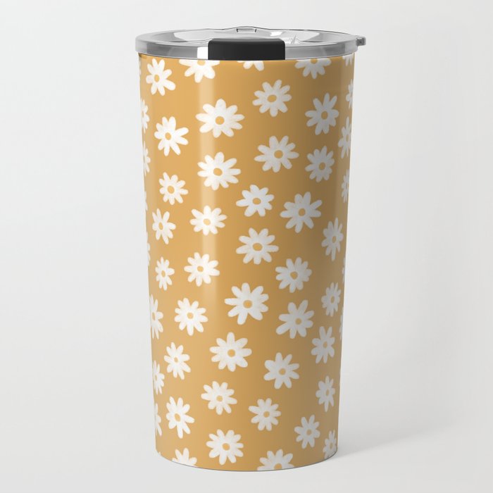 Yellow Daisy Fields  Travel Mug Gallery Image 1