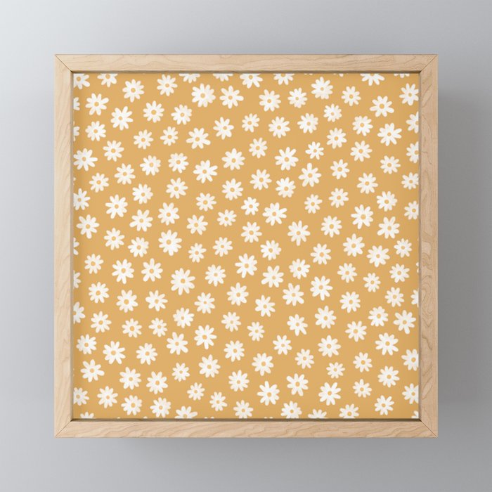 Yellow Daisy Fields  Mini Art Print Gallery Image 1