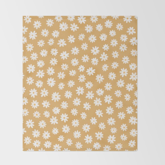 Yellow Daisy Fields  Throw Blanket Gallery Image 2
