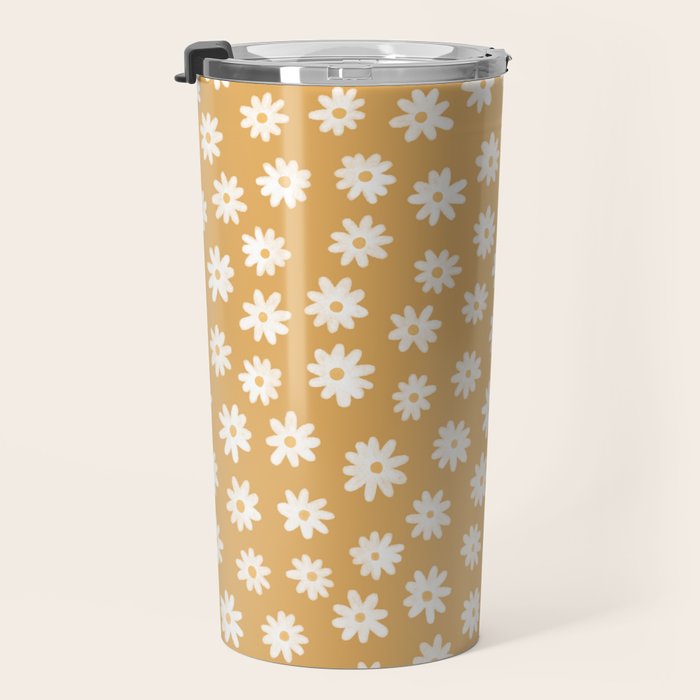 Yellow Daisy Fields  Travel Mug Gallery Image 3