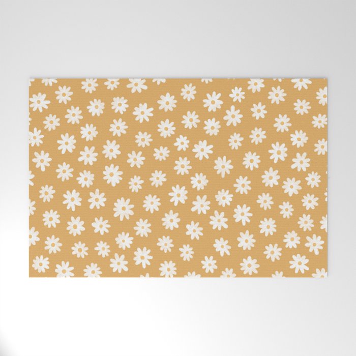 Yellow Daisy Fields  Welcome Mat Gallery Image 1